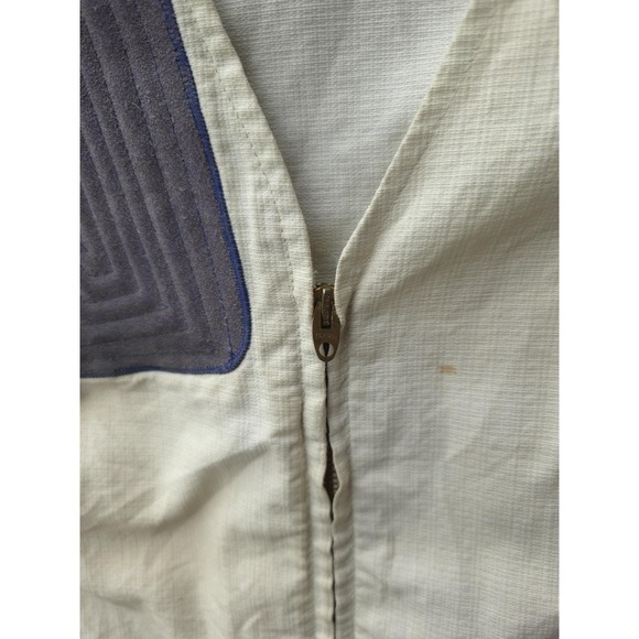 Vintage 1960s Straight Mate White Cotton Suede Hunting Shooting Vest Canada S - Picture 7 of 12